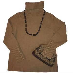 COPY - Gently Worn Wool Turtleneck Sweater. Purse & Necklace in photo not inclu…